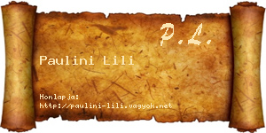 Paulini Lili névjegykártya